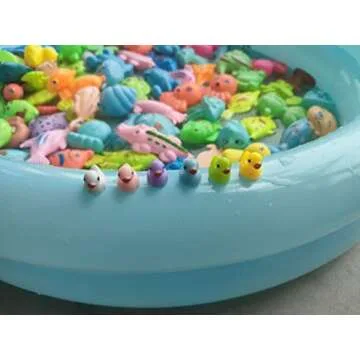 Tloml WU 180 Pcs Resin Duck Miniature Figures Micro Fairy Garden Landscape Aquarium Dollhouse Ornament Potted Plants Decoration DIY Slime Charms for Christmas Accessories (6 Color)