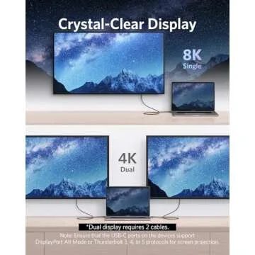 Anker USB C Cable, Thunderbolt 4 Certified USB C to USB C Cable, 8K/4K Display/40Gbps Charging Cord Compatible with USB4, Thunderbolt 4/3, for MacBook, iPhone 16, and More (100W, 2.3 FT)