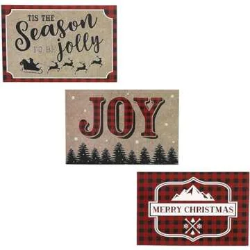 Sustainable Greetings 48 Pack Christmas Cards with Envelopes for Mailing and Sending Holiday Wishes, 4x6 Holiday Cards, Festive Red Plaid Greeting Cards for Xmas, 6 Assorted Designs
