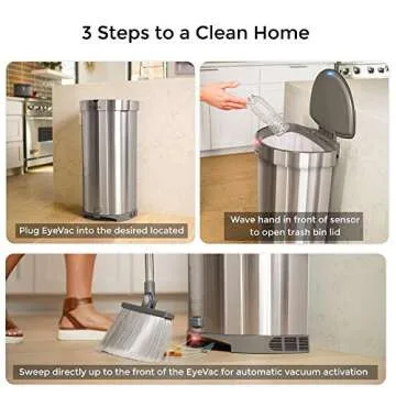 EyeVac+ Touchless Trash Can & Vacuum for Modern Homes