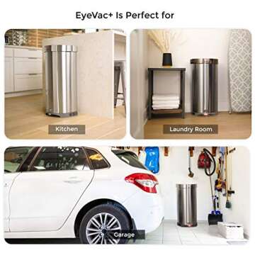 EyeVac+ Touchless Trash Can & Vacuum for Modern Homes