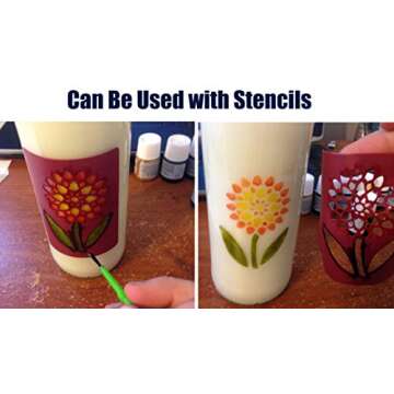 Glass Paint Stain Pebeo Vitrail: 12 Pack Ultra-Transparent Stained Glass Painting Kit + Faux Outline...