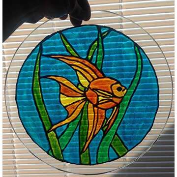 Glass Paint Stain Pebeo Vitrail: 12 Pack Ultra-Transparent Stained Glass Painting Kit + Faux Outliner + Brush + Instructional Guide