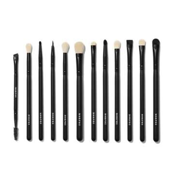 Morphe Eye Obsessed Makeup Brushes - 12 Piece Eyeshadow Brush Set - Lining, Blending & Angled Eyesha...