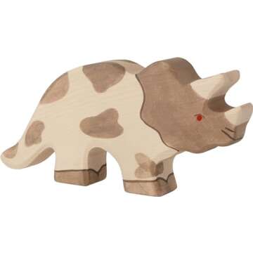 Holztiger Triceratops Toy Figure