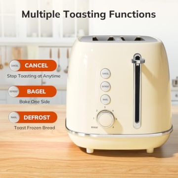 Stylish Keenstone 2 Slice Retro Stainless Steel Toaster