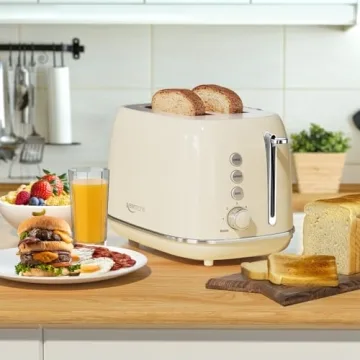 Stylish Keenstone 2 Slice Retro Stainless Steel Toaster