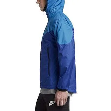 Nike Sportswear Mens Windrunner Hooded Track Jacket (Light Photo Blue/Game Royal/Black, XX-Large) (XX-Large)