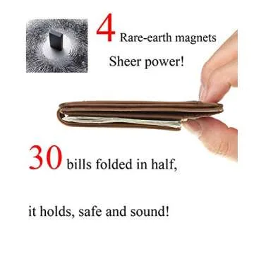 Toughergun Minimalist Wallet with Magnetic Closure for Men