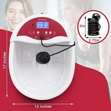 veicomtech Ionic Foot Bath Detox Machine, Foot Detox Machine, Ionic Foot Spa Kit with 10 Ginger Tablets FIR Belt Massage Pads for Home use or Salon
