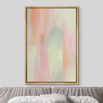 MUDECOR Pink Green Framed Canvas Art for Home Decor