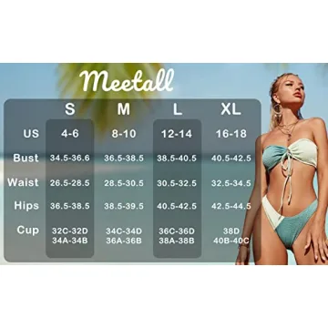 Trendy Meetall Bandeau Bikini Set for Women and Teens
