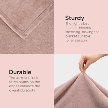 Utopia Bedding 300GSM Fleece Blanket Rose Pink Luxury Throw