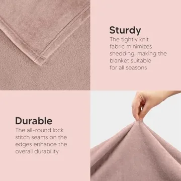 Utopia Bedding 300GSM Fleece Blanket Rose Pink Luxury Throw