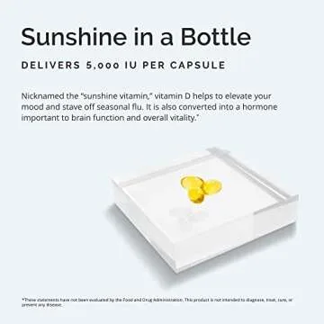 BrainMD by Dr Amen Vitamin D3 5000 - 100 Softgels - High Potency Cholecalciferol - Gluten Free - 100 Servings