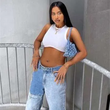 Dwnval Sexy Sleeveless Crewneck Ribbed Knitted Tank Crop Tops for Women(White,S)