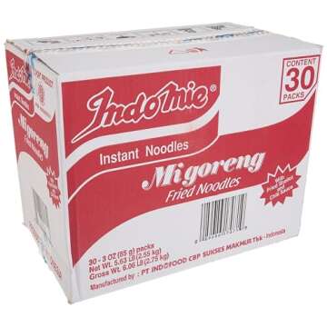 Indomie Mi Goreng Instant Noodles Pack of 30 - Halal