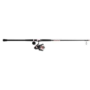 PENN Passion II Spinning Reel and Fishing Rod Combo,Black/Rose Gold