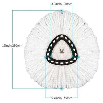 4 Pack Mop Head Replacement Compatible with Ocedar Mop Refills EasyWring Spin Mop Refills Microfiber Mop Replacement Head