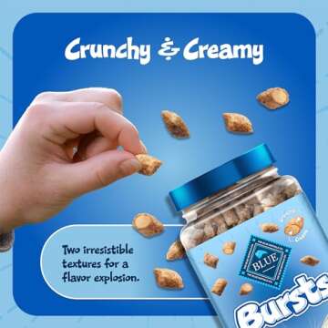 Blue Buffalo Bursts Crunchy & Creamy Cat Treats, Great for Training, Paw-Lickin' Chicken, 12-oz. Tub
