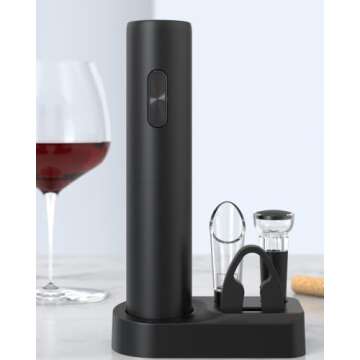 SonicPower Electric Wine Opener Set for Effortless Uncorking