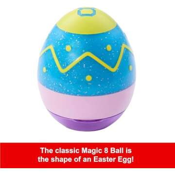 Mattel Games Easter Magic 8 Ball Novelty Toy, Fortune-Telling Easter Egg with Holiday-Themed Answers for Kids, Adults & Families