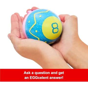 Mattel Games Easter Magic 8 Ball Novelty Toy, Fortune-Telling Easter Egg with Holiday-Themed Answers for Kids, Adults & Families