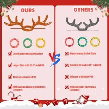 Christmas Inflatable Reindeer Antler Ring Toss Game Sets