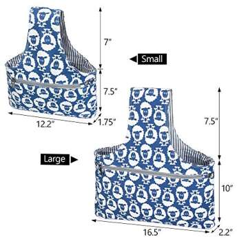 Teamoy Knitting Tote Bag(L12.2 x W7.5), Travel Project Wrist Bag for Knitting Needles(up to 11 Inches), Yarn and Crochet Supplies,Perfect Size for Knitting on The Go (Small, Sheep)