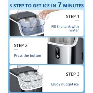 Stainless Steel Portable Ice Maker - 33lbs Daily