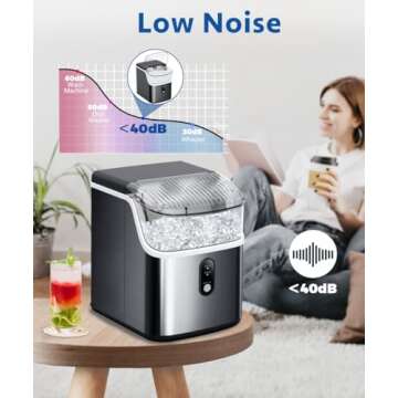 Stainless Steel Portable Ice Maker - 33lbs Daily