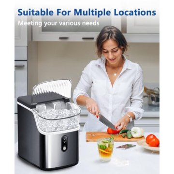 Stainless Steel Portable Ice Maker - 33lbs Daily