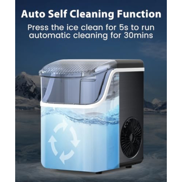 Stainless Steel Portable Ice Maker - 33lbs Daily
