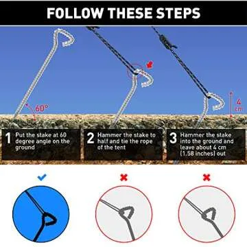 Sharp Tent Pegs 5 Pack - 12 inch Galvanized Strong Tent Stakes Heavy Duty - Steel Stakes for Sand, Camping, Wedding, Mountains