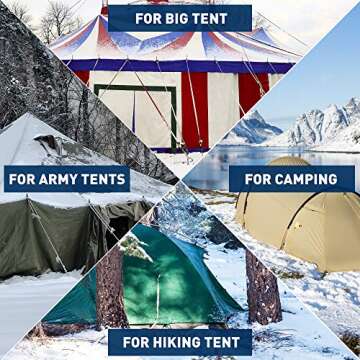 Sharp Tent Pegs 5 Pack - 12 inch Galvanized Strong Tent Stakes Heavy Duty - Steel Stakes for Sand, Camping, Wedding, Mountains