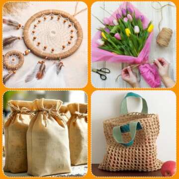 1000 Feet Natural Jute Twine String for Eco-Friendly Crafting