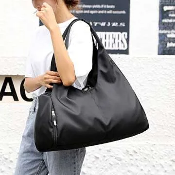 forestfish Yoga Gym Bag For Women With Shoes Compartment & Wet Dry Storage Pockets Lightweight Duffel Bag, Navy