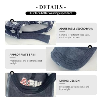 American Flag Baseball Cap Adjustable for Men and Women