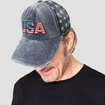 American Flag Baseball Cap Adjustable for Men and Women