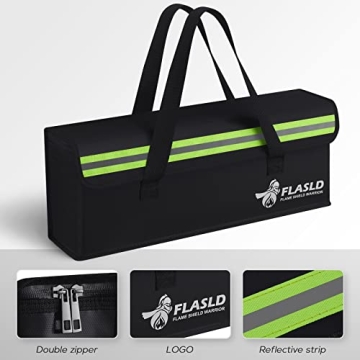 FLASLD E-Bike Battery Safe Bag Fireproof and Waterproof