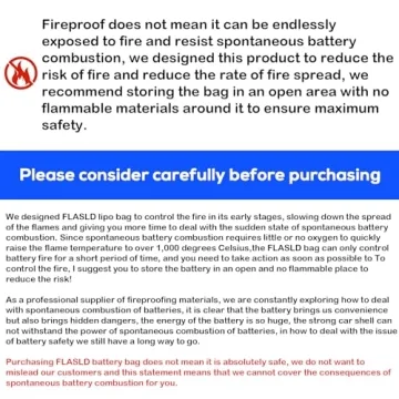 FLASLD E-Bike Battery Safe Bag Fireproof and Waterproof