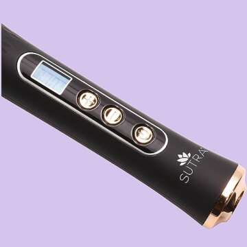 Sutra IR2 Infrared Curling Iron, 35MM I 1.3-inch I Clip Curling Iron, Rose Gold Ceramic Barrel, Adjustable Digital Temperature Control up to 430°F, Auto Shut Off