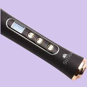 Sutra IR2 Infrared Curling Iron, 35MM I 1.3-inch I Clip Curling Iron, Rose Gold Ceramic Barrel, Adjustable Digital Temperature Control up to 430°F, Auto Shut Off