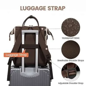 LOVEVOOK Laptop Backpack for Women, 17 Inch Work Business Backpacks Purse with USB Port, Large Capacity Nurse Bag College Bookbag for School, Waterproof Casual Daypack for Travel