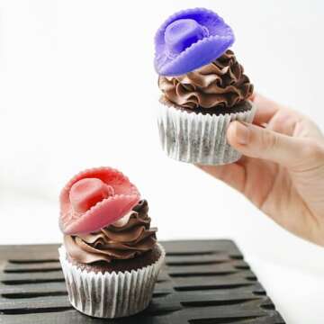 Wehous 2PCS Cowboy Hat Silicone Mold 3D Silicone Mold Cowboy Hat Fondant Chocolate Cake Decoration Mold Cool Resin Candle Mold Soap Candle Making Kit Epoxy Casting Clay Resin Craft Mould