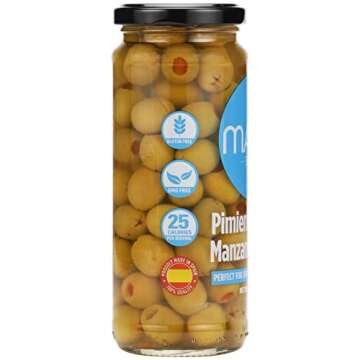 Mario Camacho Foods Manzanilla Stuffed with Pimiento, 7.0 Fluid Ounce (Packaging May vary)