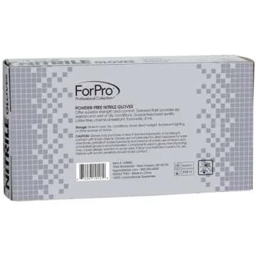 ForPro Professional Collection Disposable Nitrile Gloves, Chemical Resistant, Powder-Free, Latex-Free, Non-Sterile, Food Safe, 4 Mil, Black, Medium, 100-Count