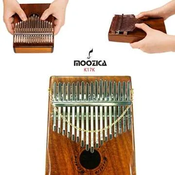 Moozica 17 Keys Kalimba Made of Solid Koa Wood