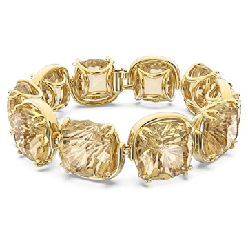 Swarovski Harmonia Bracelet - Yellow Cushion Cut, Gold-Tone Plated Elegance