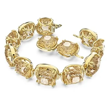 Swarovski Harmonia Bracelet - Gold-Tone, Yellow Cushion Cut Elegance